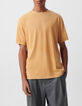 T-shirt curcuma coton bio effet lav&eacute; Homme-2