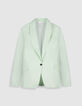 Damesjas in oversized groen linnen katoenmix-6