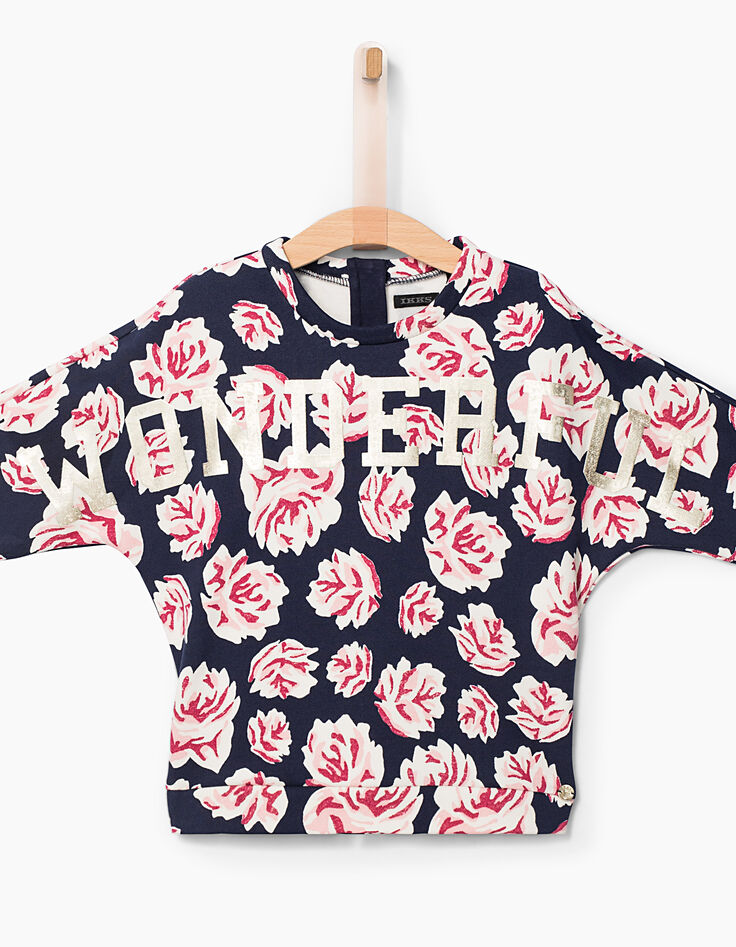 Sudadera flores niña-2 Sudadera flores niña-2