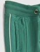 Boys' green joggers with striped braid down side-7