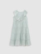 Aqua Maxikleid, Blumenprint, Mädchen-6