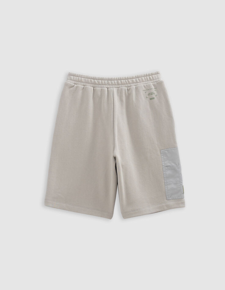 Bermuda LOOSE vert coton bio poche zippée garçon-6
