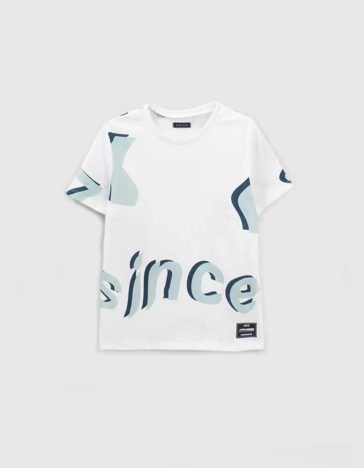 Wit T-shirt met motieven jongens-1