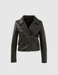 Chaqueta cuero wakame estilo motero capucha-7