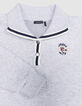 Sweat gris col camionneur pressionn&eacute; gar&ccedil;on-4
