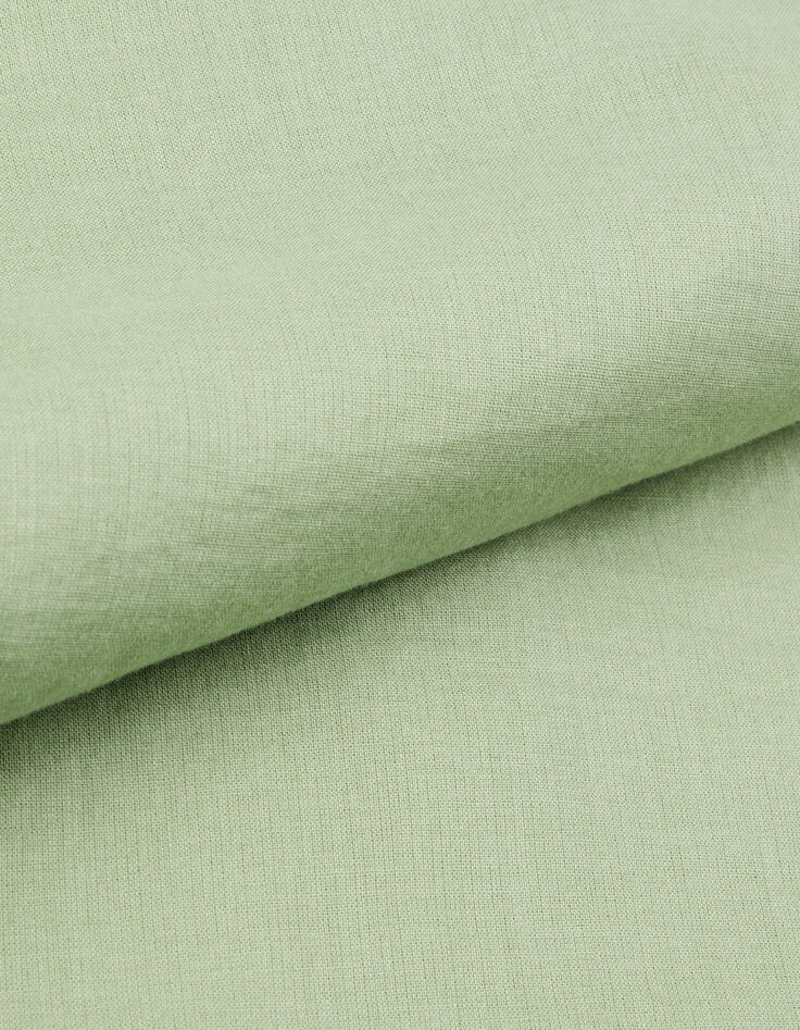 Chemise regular verte voile de coton bio Homme-7