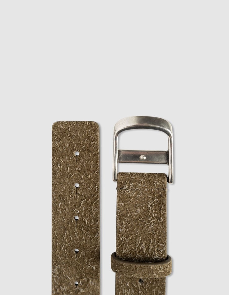 Women’s khaki flannel-style suede belt-3 Women’s khaki flannel-style suede belt-3