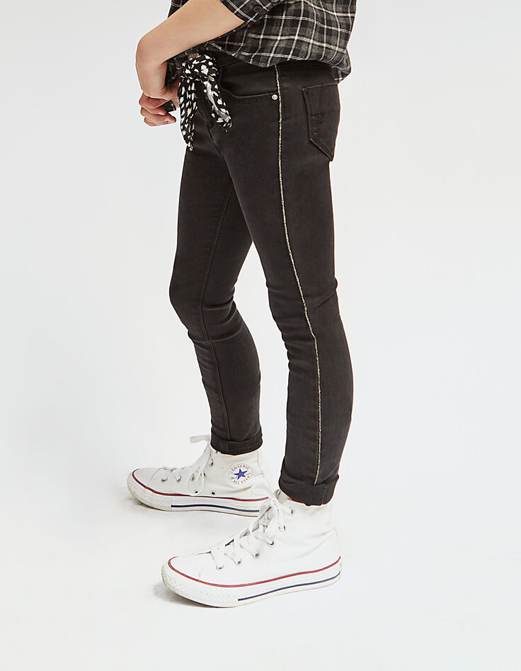 Vaquero skinny black used con fular REPREVE niña -1 Vaquero skinny black used con fular REPREVE niña -1