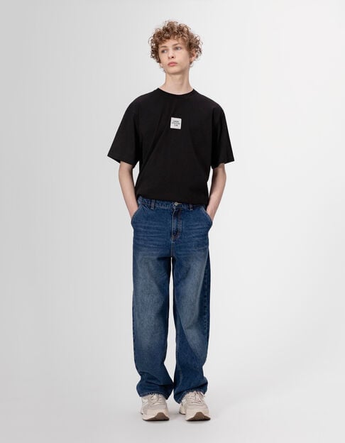 Boys’ blue carpenter-style loose jeans - IKKS