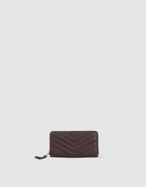 Women’s garnet leather 1440 Compagnon wallet