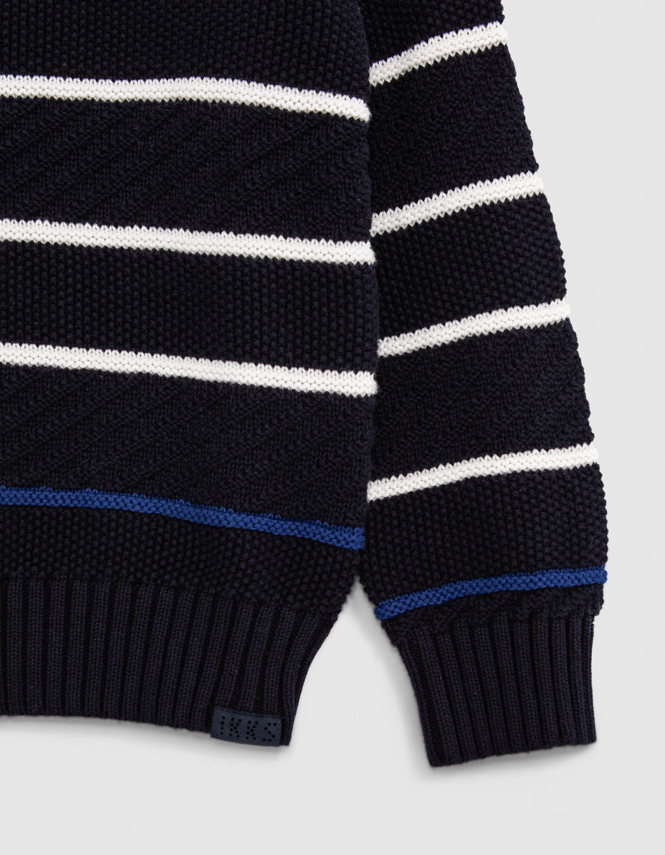 Boy s organic cotton fancy knit sailor sweater IKKS