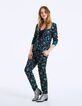 Americana de crepé estampado jungle mujer-6