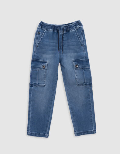 LOOSE blauwe denim ultrabestendige jogger voor jongens - IKKS