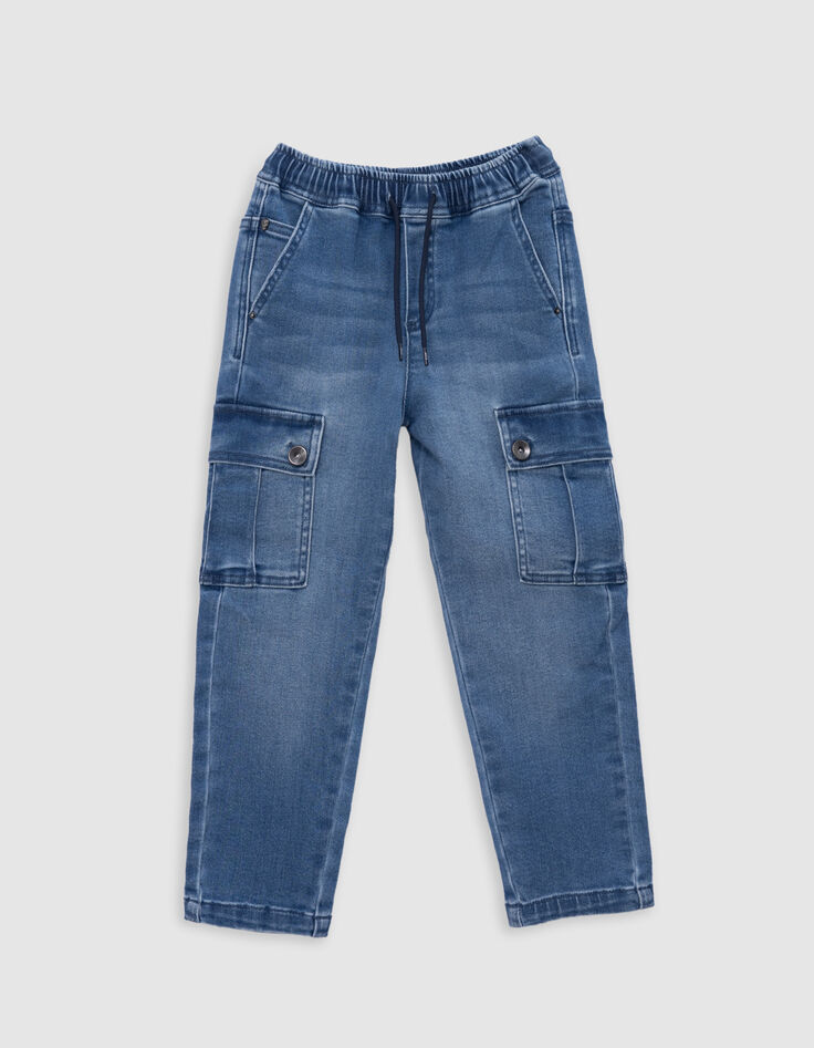LOOSE blauwe denim ultrabestendige jogger voor jongens-1