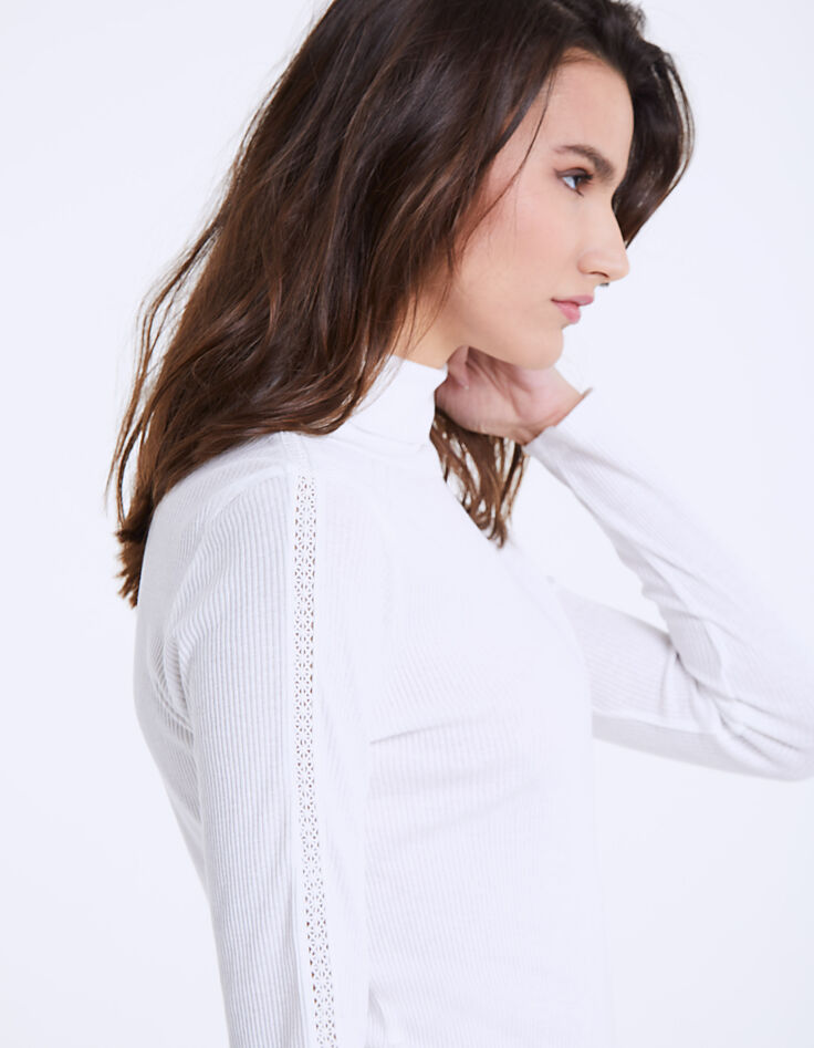 Tee-shirt col roulé femme-5