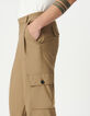 Men’s beige deconstructed cargo trousers-5