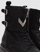 Ranger Botas de piel nobuk negro Línea 111 Mujer-4