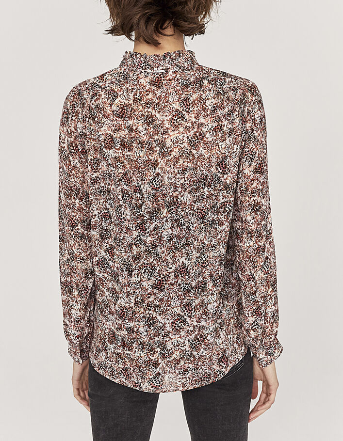 Women’s butterfly print recycled crepe voile blouse - IKKS