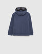 Boys’ slate IKKS HERO cardigan with glasses-3