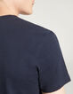 Men&rsquo;s navy punk officer image organic cotton T-shirt-3