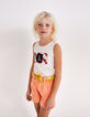 Short vaquero albaricoque con desgastes ni&ntilde;a-5