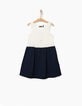 Robe 2 en 1 navy avec top cropped fille-4