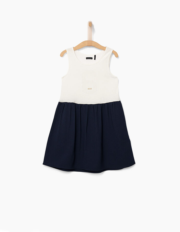 Robe 2 en 1 navy avec top cropped fille-4
