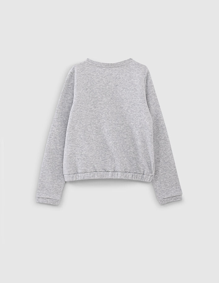 Grau meliertes Mädchensweatshirt mit Patches HARRY POTTER - IKKS