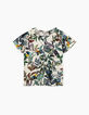 Girls’ off-white jungle bird print blouse-2