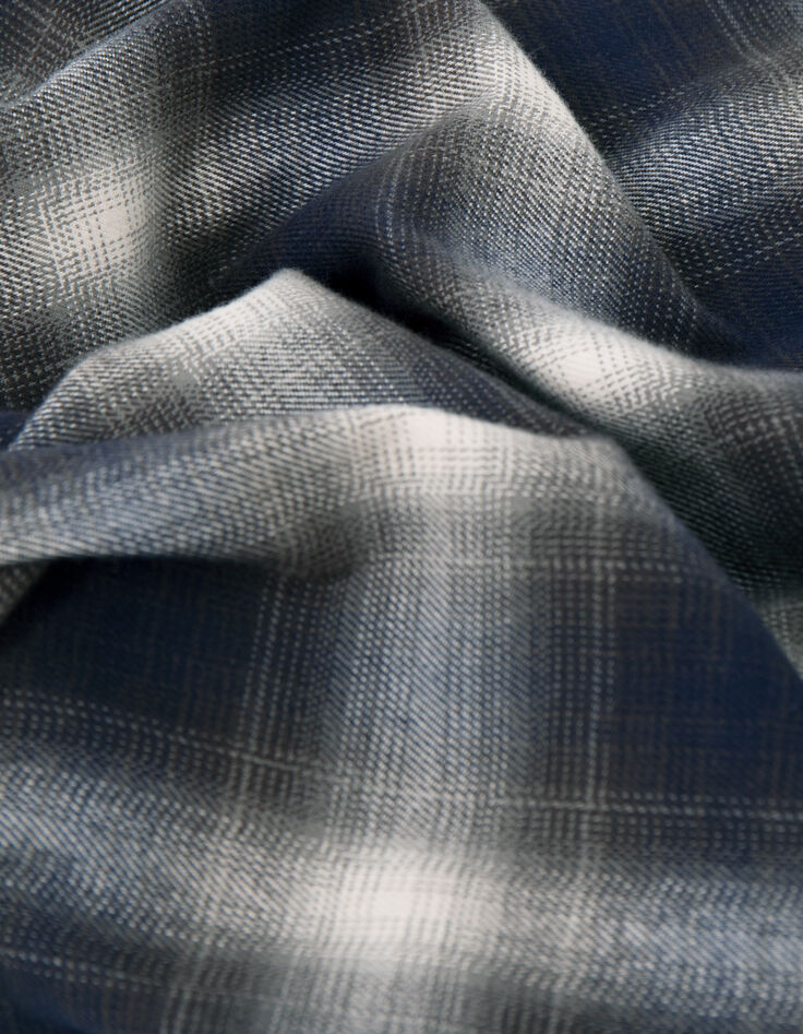 Chemise REGULAR marine motif carreaux Homme-8
