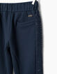 Pantalon molleton bleu orage garçon-4