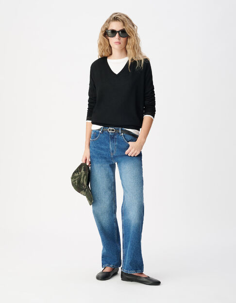 Jean droit bleu 7/8e Anders Femme - IKKS