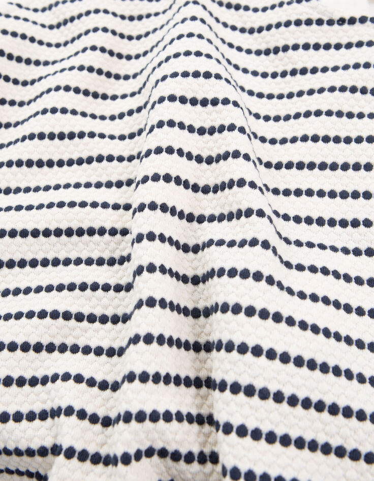 Ensemble robe ray&eacute;e et T-shirt &eacute;cru b&eacute;b&eacute; fille-9