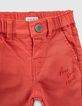 Jean orange moyen knitlook coton bio bébé garçon -2