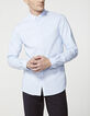 Chemise rayée bleue homme-1