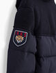 Doudoune marine bi-matière, doublure sherpa garçon-7