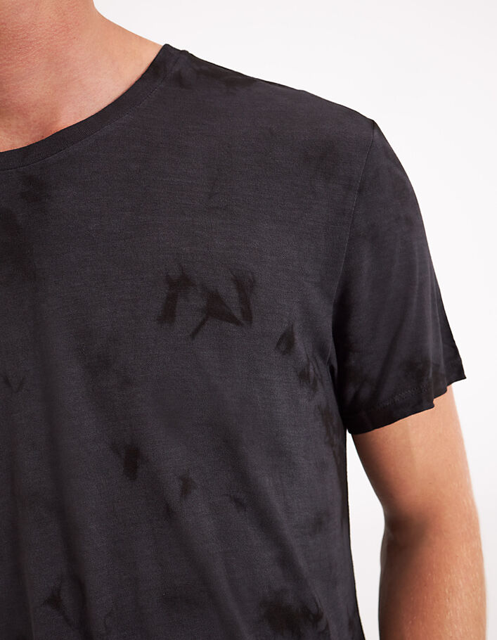 Men's charcoal tie-dye T-shirt  - IKKS