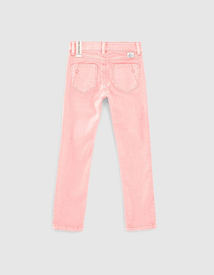 Girls’ medium pink studded slim jeans-4