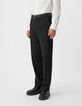 Men&rsquo;s black Milano knit STRAIGHT suit trousers-2