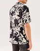 Camisa REGULAR negra Ecovero® flores blancas Hombre-3
