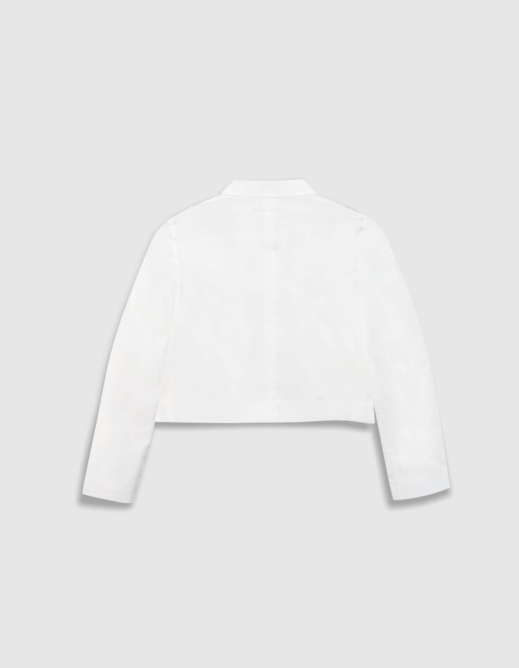 Wei&szlig;e Jacke mit Taft-Effekt f&uuml;r M&auml;dchen-2