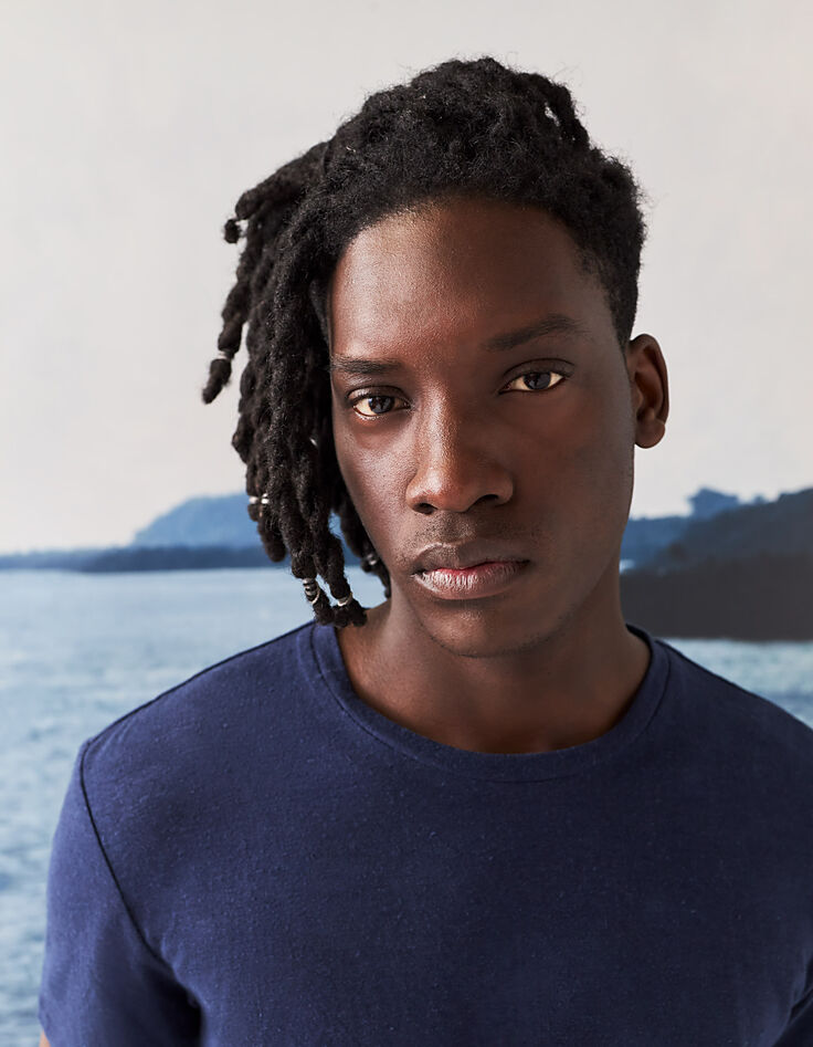 Tee-shirt indigo en chanvre certifié Homme-3
