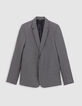 Grijze blazer gemengde wol Heren-6