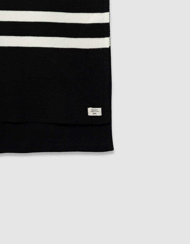 Women’s black sailor-stripe knit cape-4