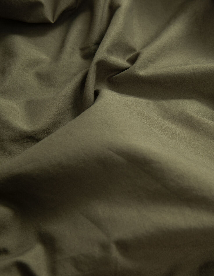 Men&rsquo;s khaki organic cotton voile SLIM shirt-5