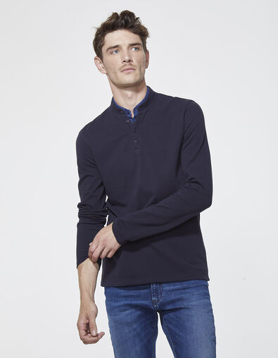 Dunkelblaues Herrenpoloshirt - IKKS