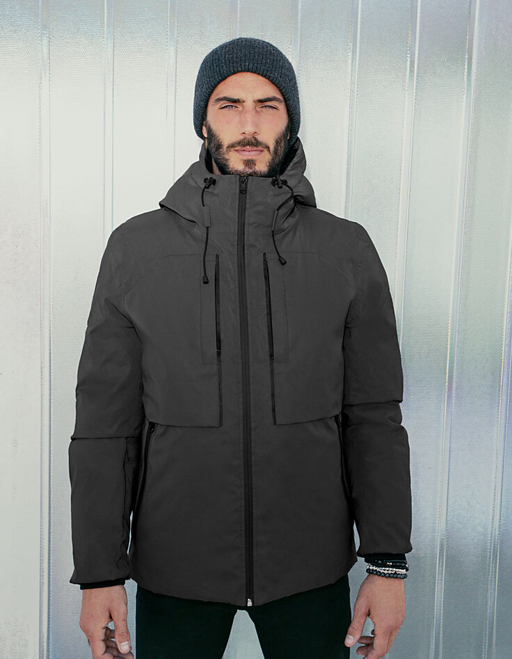 Doudoune gris anthracite REFLECHISSANTE Homme-1
