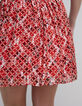 Jupe courte rouge imprim&eacute; Trellis femme-3