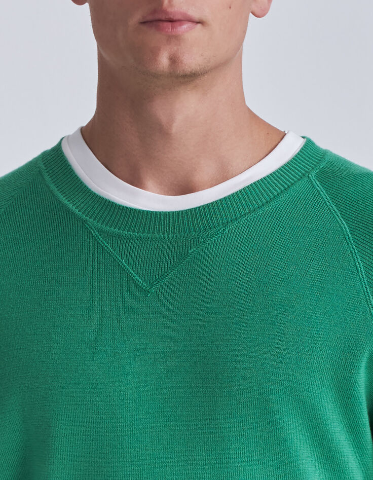 Groene gebreide trui DRY FAST Heren-4