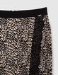 Schwarzer Damenrock mit Leo-Rock-Print-5
